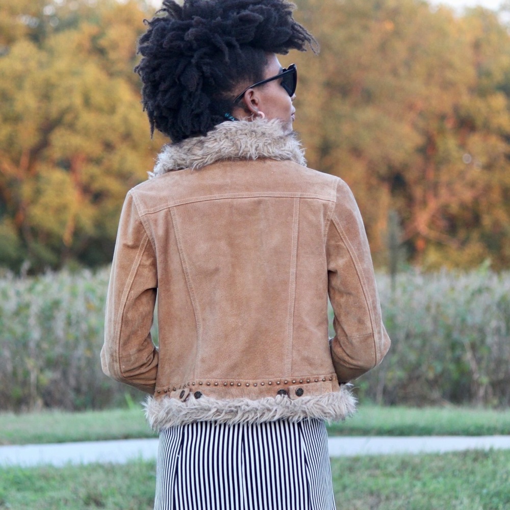 COPY - Penny Lane Coat, Vintage, Shearling Studded - Picture 4 of 9